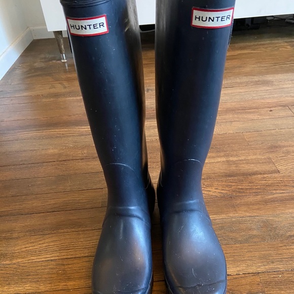 Hunter Original Tall Rain Boot Size 10 Navy - Picture 5 of 8